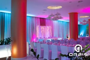 Dekoracja światłem na wesele hotel Europa w Lubinie